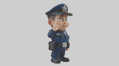 Cartoon Police Officer model 3D model