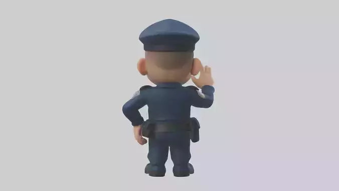 Cartoon Police Officer model 3D model