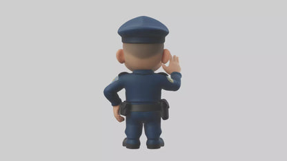 Cartoon Police Officer model 3D model