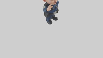 Cartoon Police Officer model 3D model