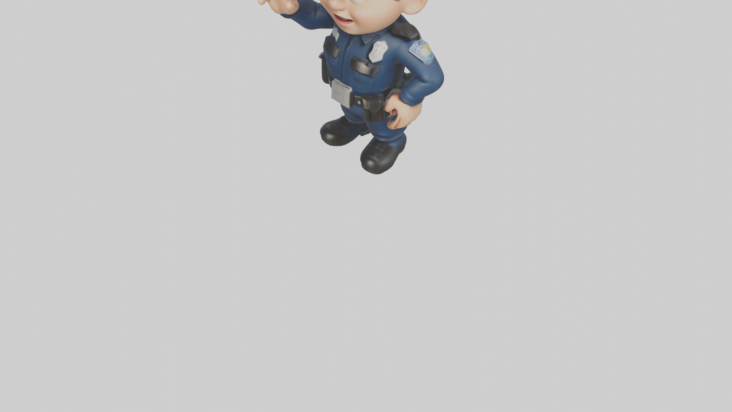 Cartoon Police Officer model 3D model