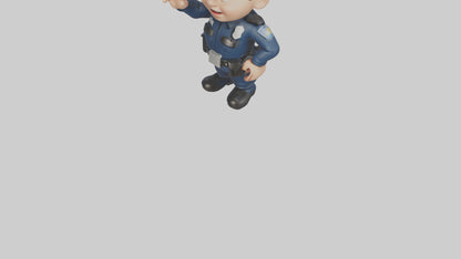 Cartoon Police Officer model 3D model
