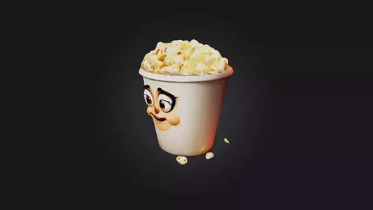 Cartoon Popcorn 3D model