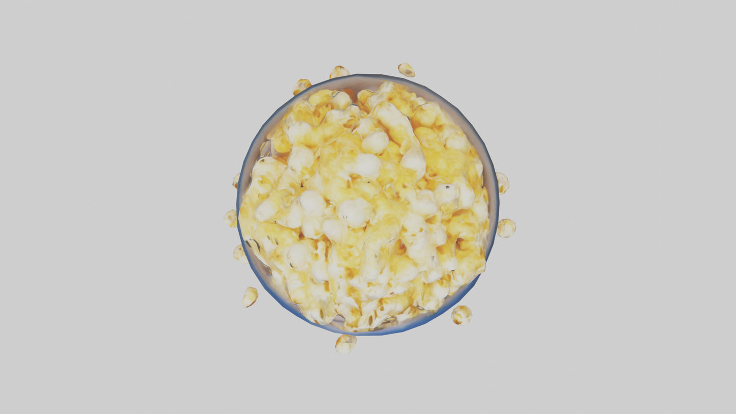 Cartoon Popcorn Bucket model 3D model
