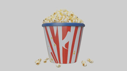 Cartoon Popcorn Bucket model 3D model
