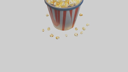 Cartoon Popcorn Bucket model 3D model