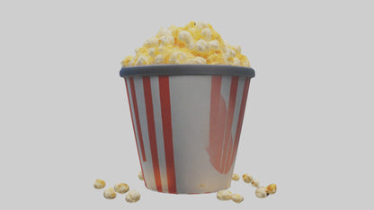 Cartoon Popcorn Bucket model 3D model