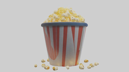 Cartoon Popcorn Bucket model 3D model