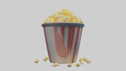 Cartoon Popcorn Bucket model 3D model