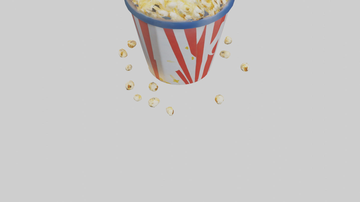 Cartoon Popcorn Bucket model 3D model