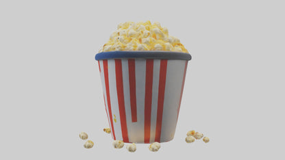 Cartoon Popcorn Bucket model 3D model