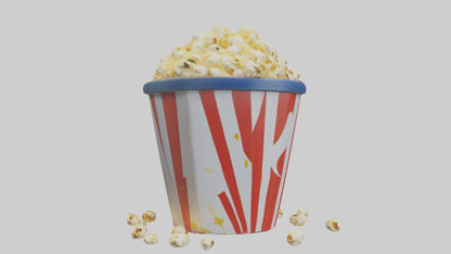 Cartoon Popcorn Bucket model 3D model