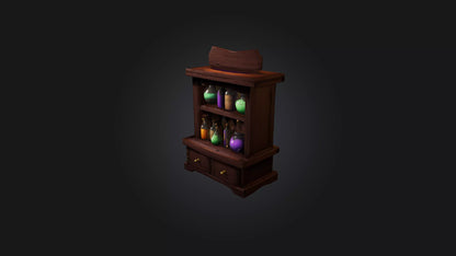 Cartoon Potion Cabinet 3D model