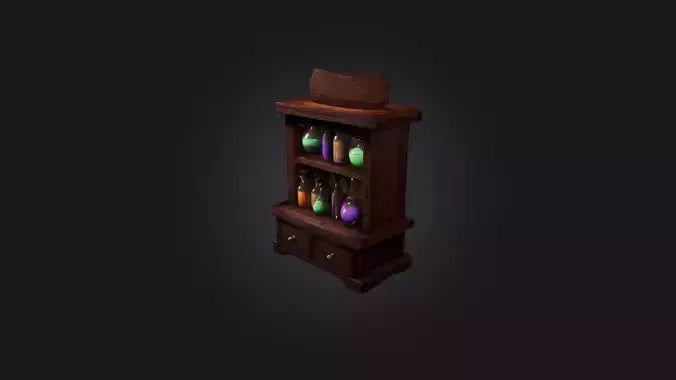 Cartoon Potion Cabinet 3D model