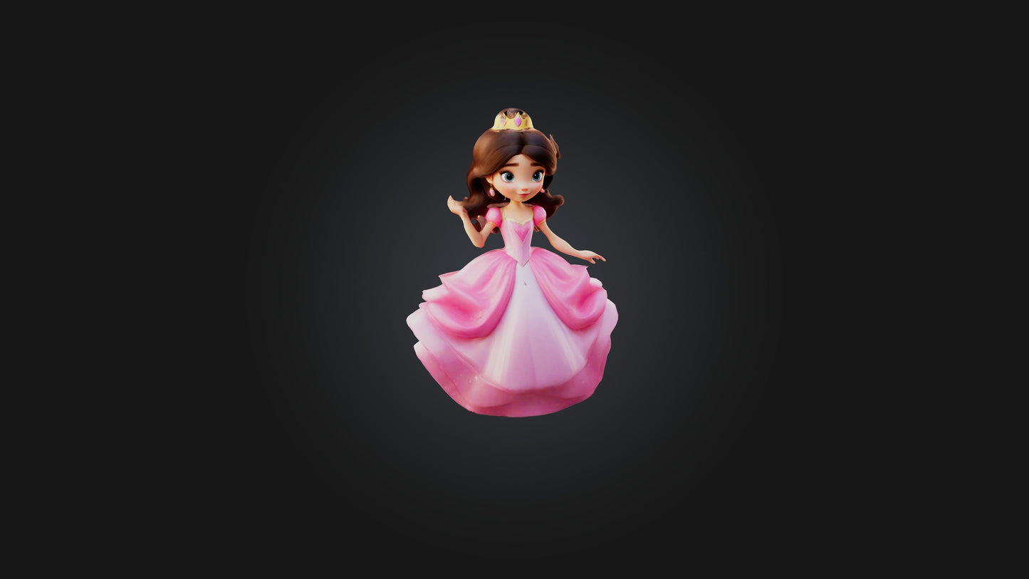 Cartoon Princess 3D model