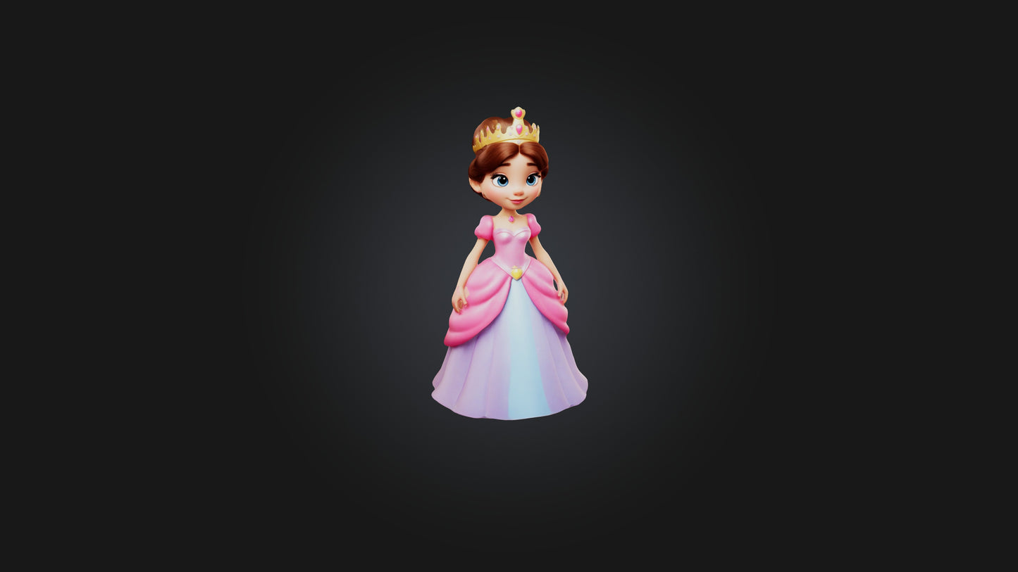Cartoon Princess 3D model