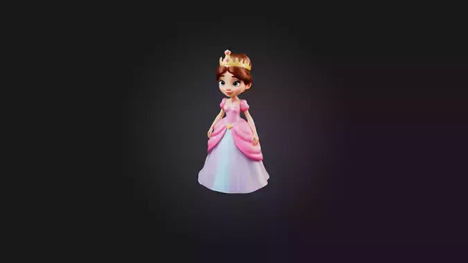 Cartoon Princess 3D model