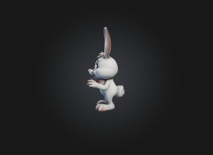 3D model cartoon rabbits VR / AR / low-poly