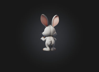 3D model cartoon rabbits VR / AR / low-poly