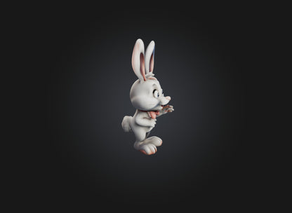 3D model cartoon rabbits VR / AR / low-poly