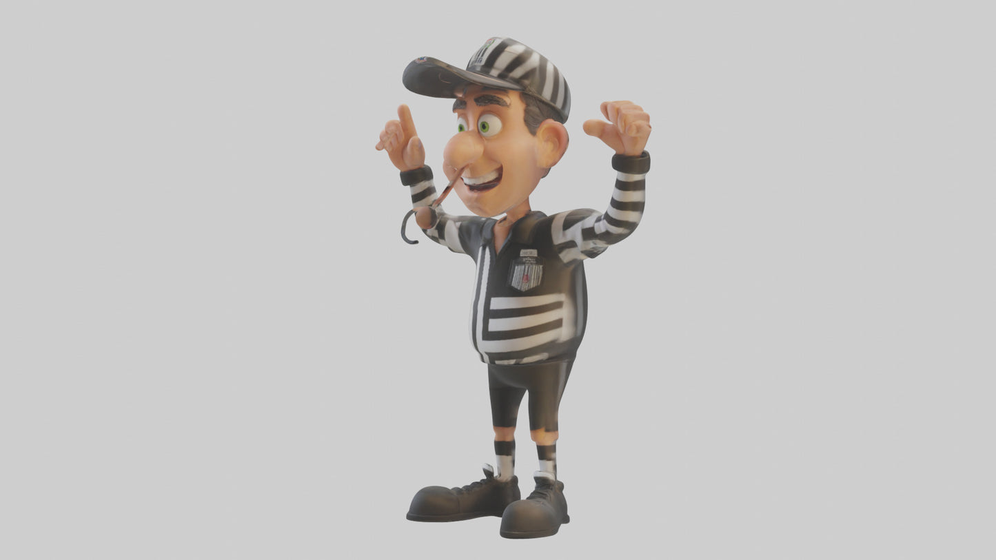 Cartoon Referee model 3D model