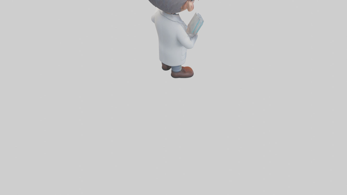 Cartoon Research Scientist model 3D model