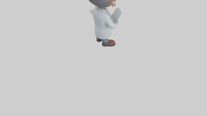 Cartoon Research Scientist model 3D model