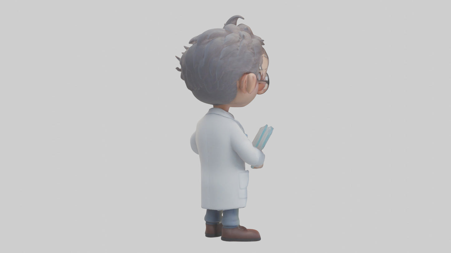 Cartoon Research Scientist model 3D model