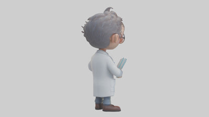 Cartoon Research Scientist model 3D model