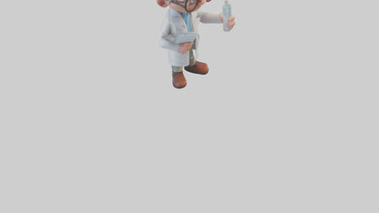 Cartoon Research Scientist model 3D model