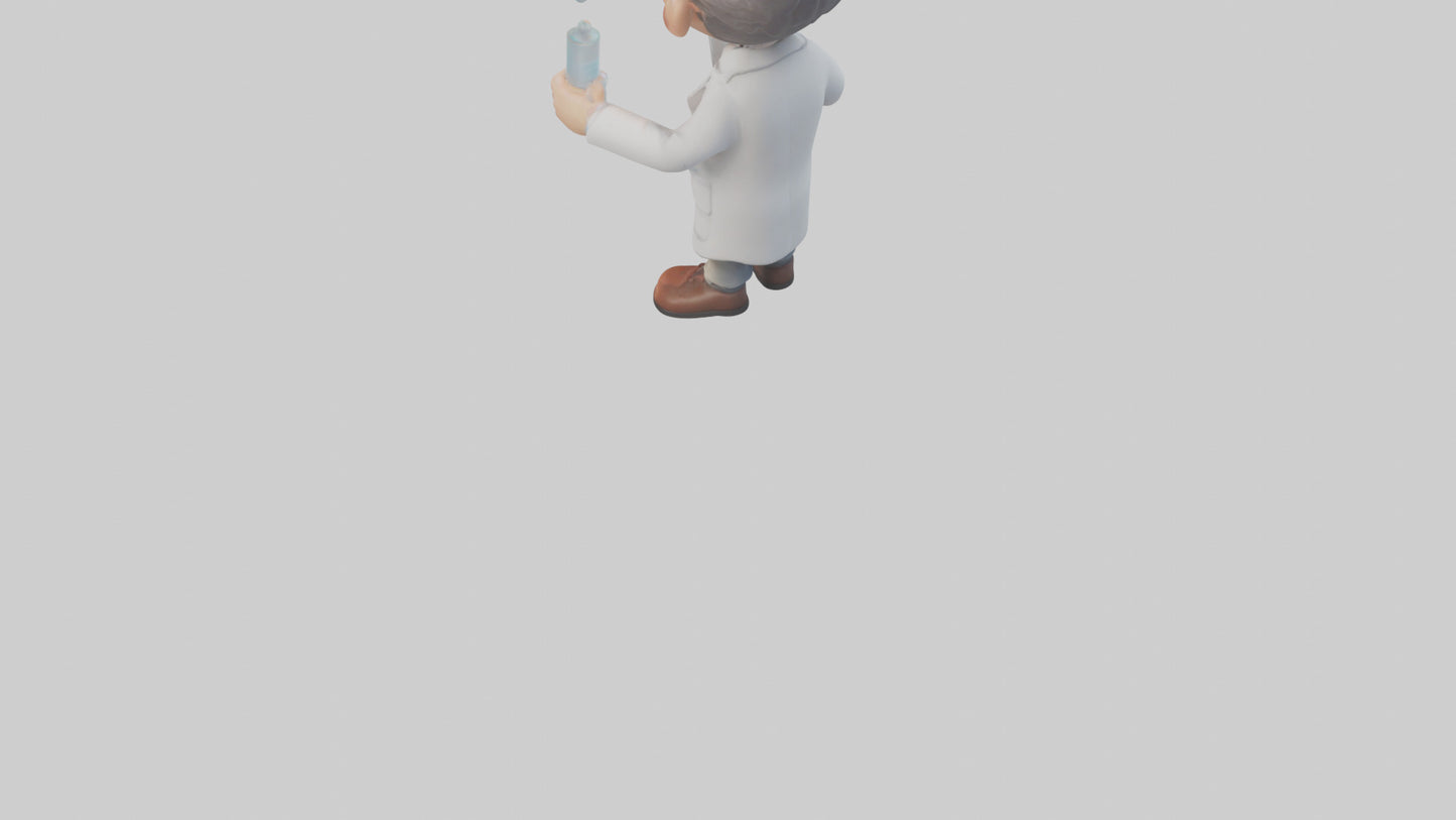 Cartoon Research Scientist model 3D model