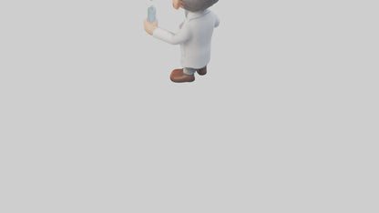 Cartoon Research Scientist model 3D model