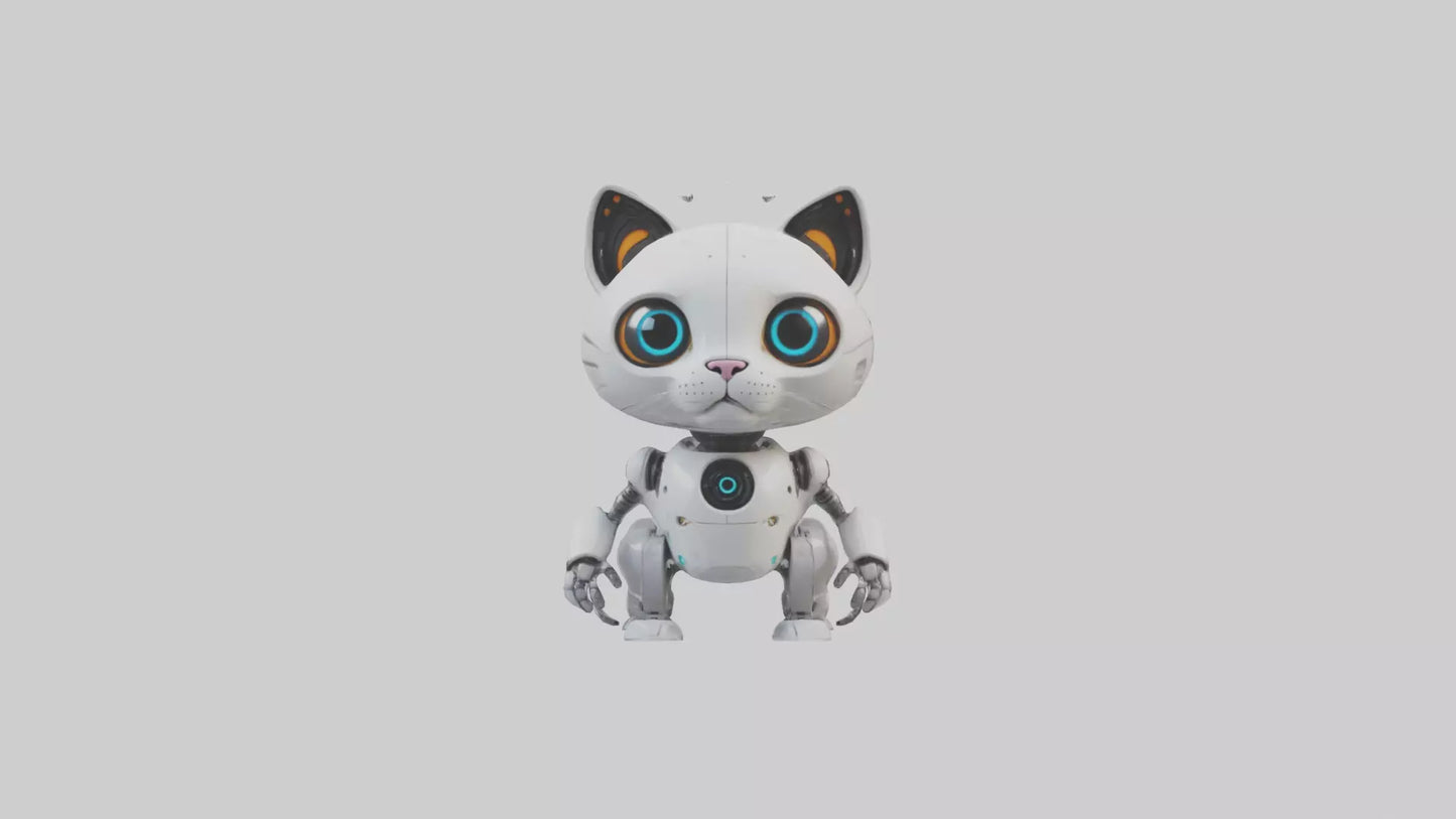 Cartoon Robot Cat model 3D model
