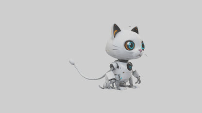 Cartoon Robot Cat model 3D model