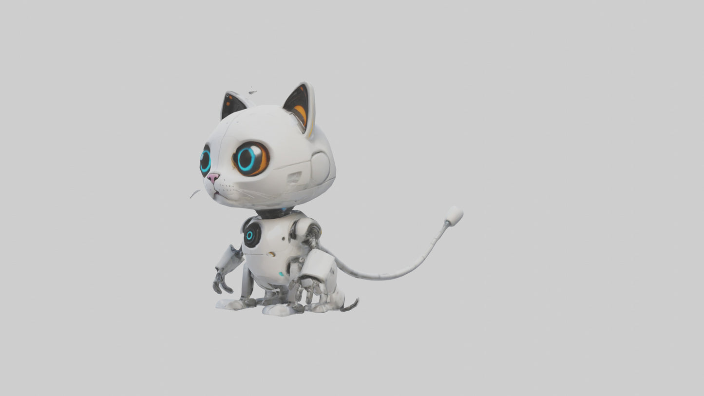 Cartoon Robot Cat model 3D model