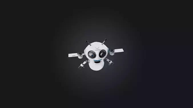 3D model Cartoon Robot Drone VR / AR / low-poly