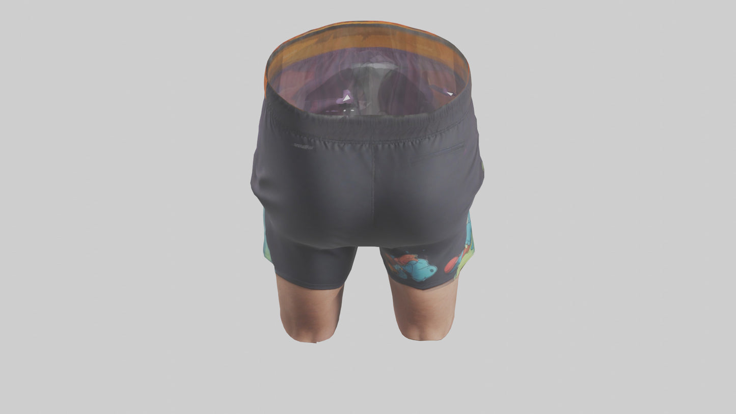 Cartoon Running Shorts model 3D model