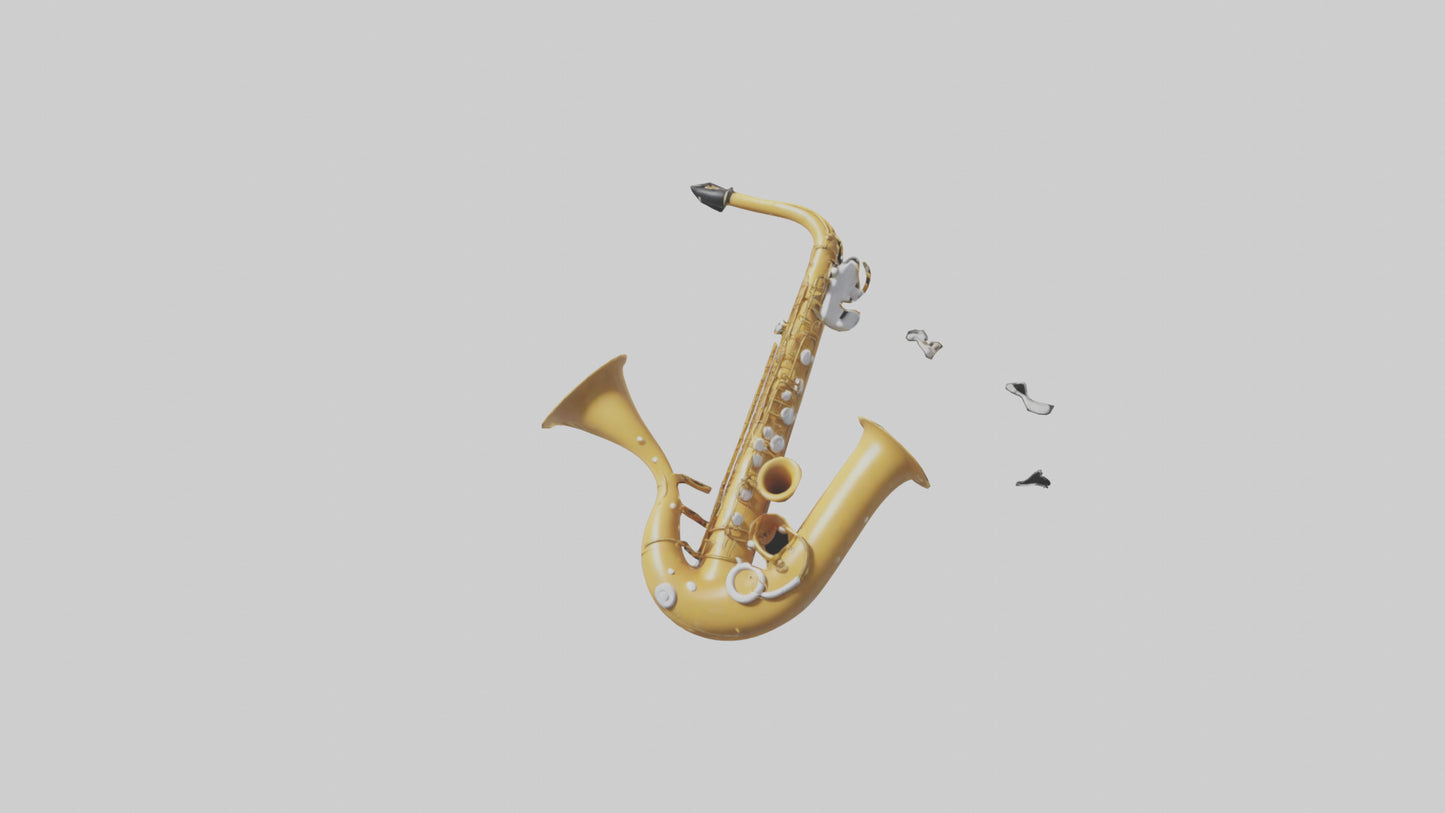 Cartoon Saxophone model 3D model