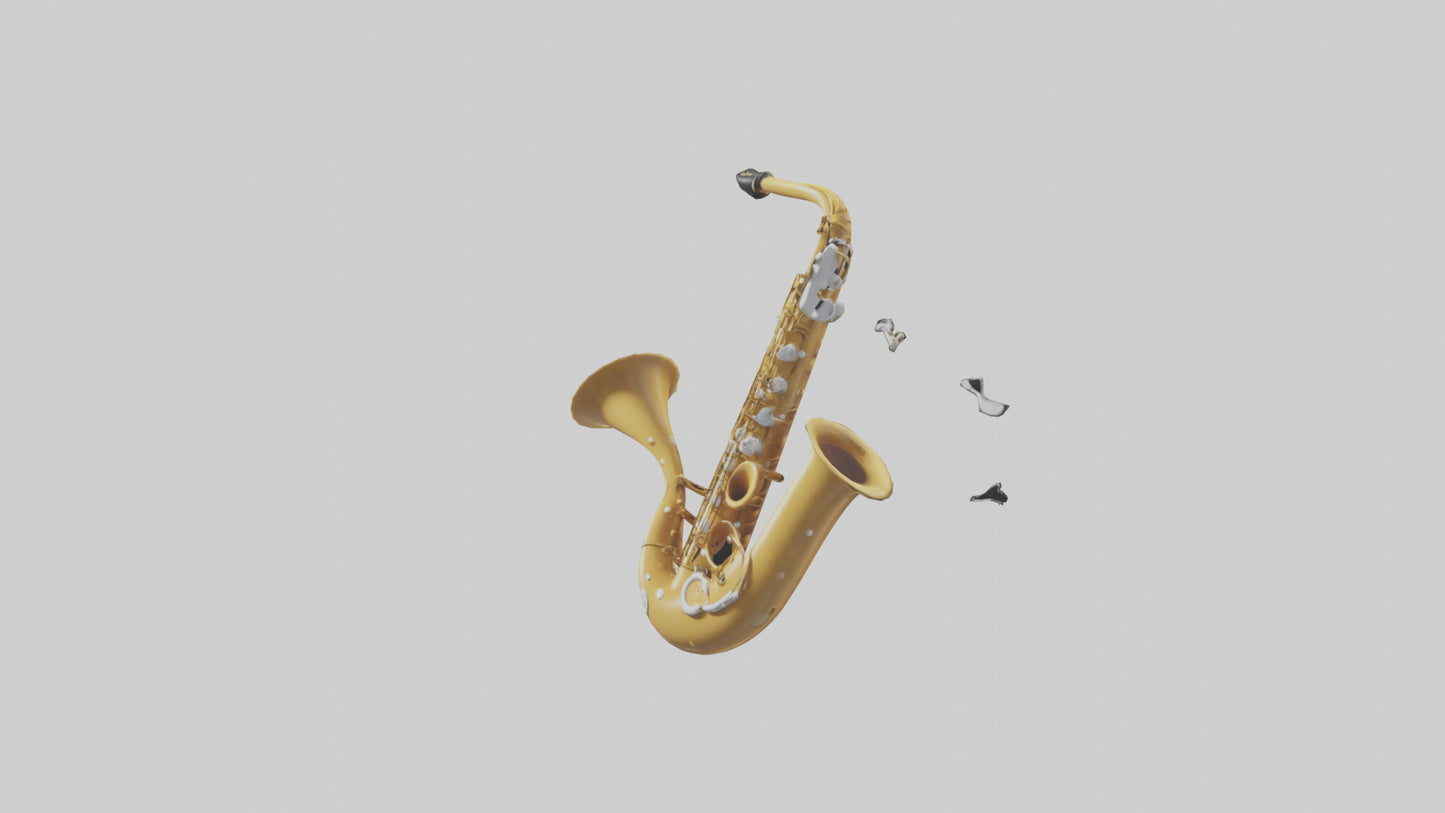 Cartoon Saxophone model 3D model