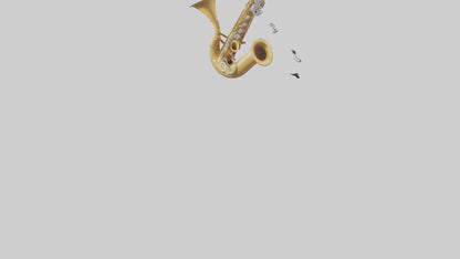 Cartoon Saxophone model 3D model