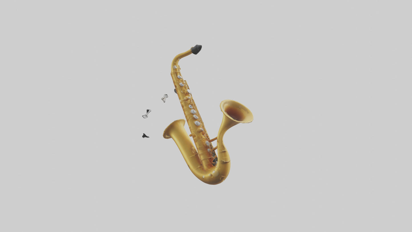Cartoon Saxophone model 3D model