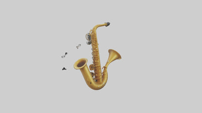 Cartoon Saxophone model 3D model