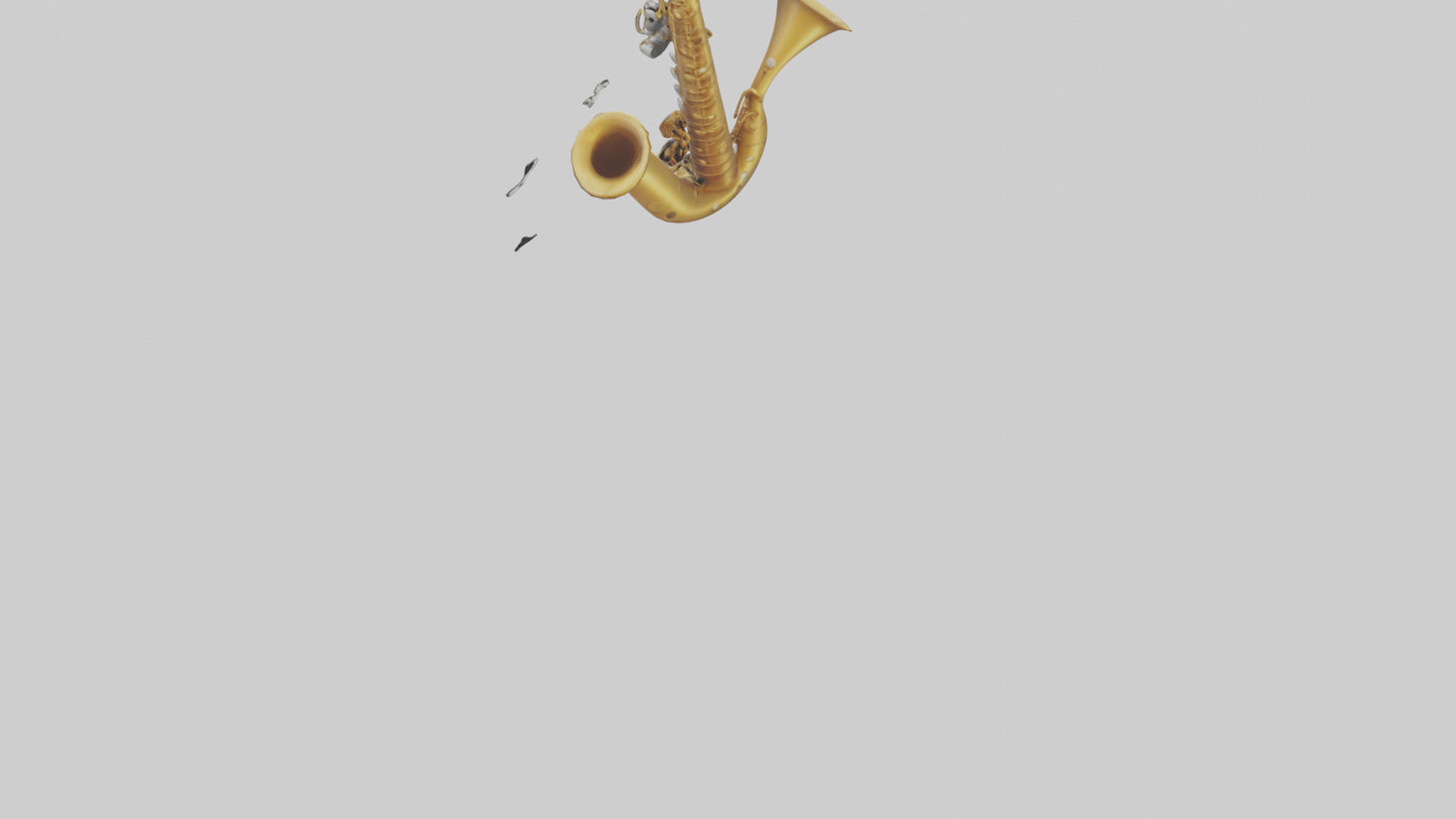 Cartoon Saxophone model 3D model