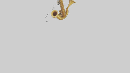 Cartoon Saxophone model 3D model