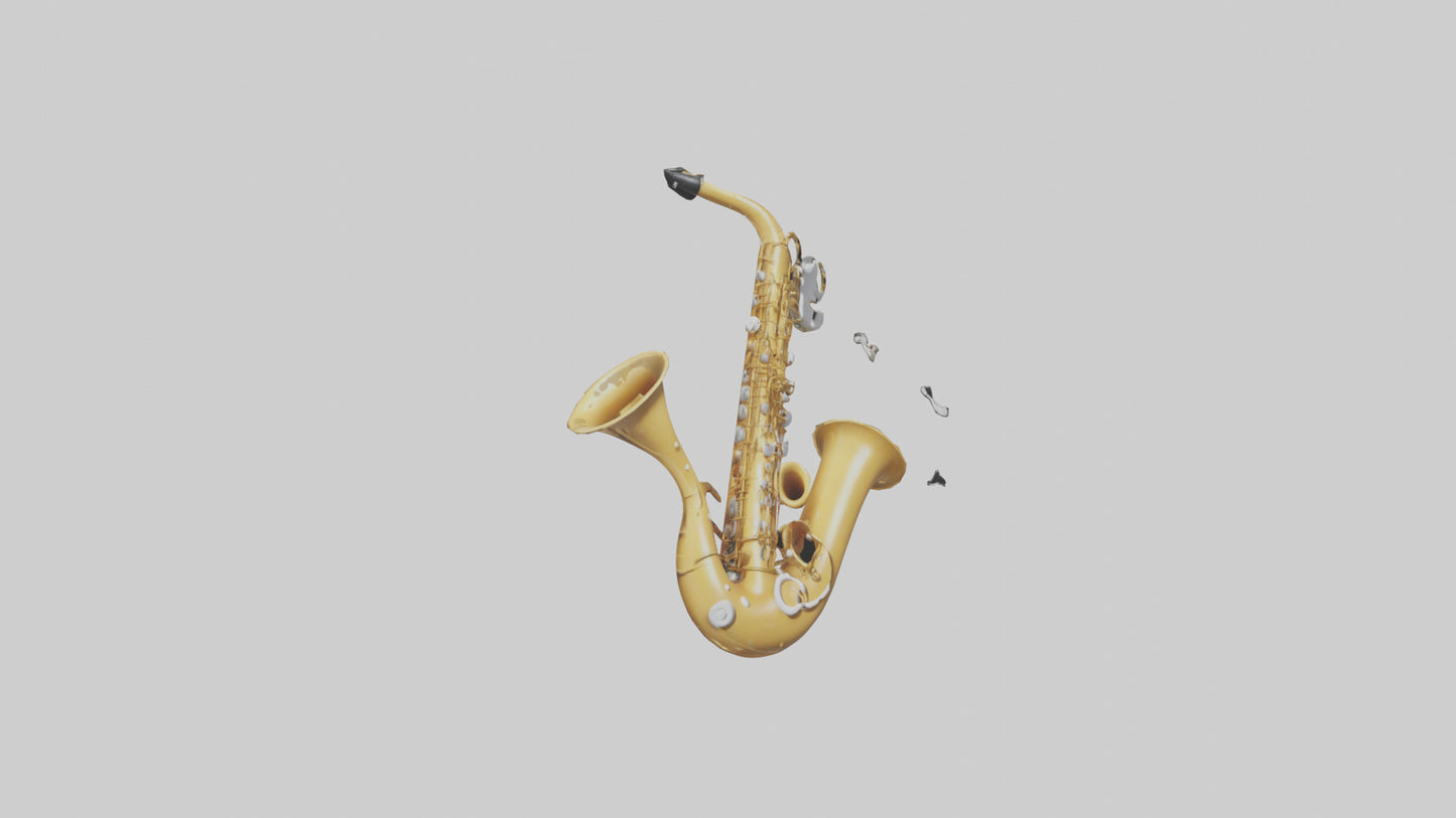 Cartoon Saxophone model 3D model