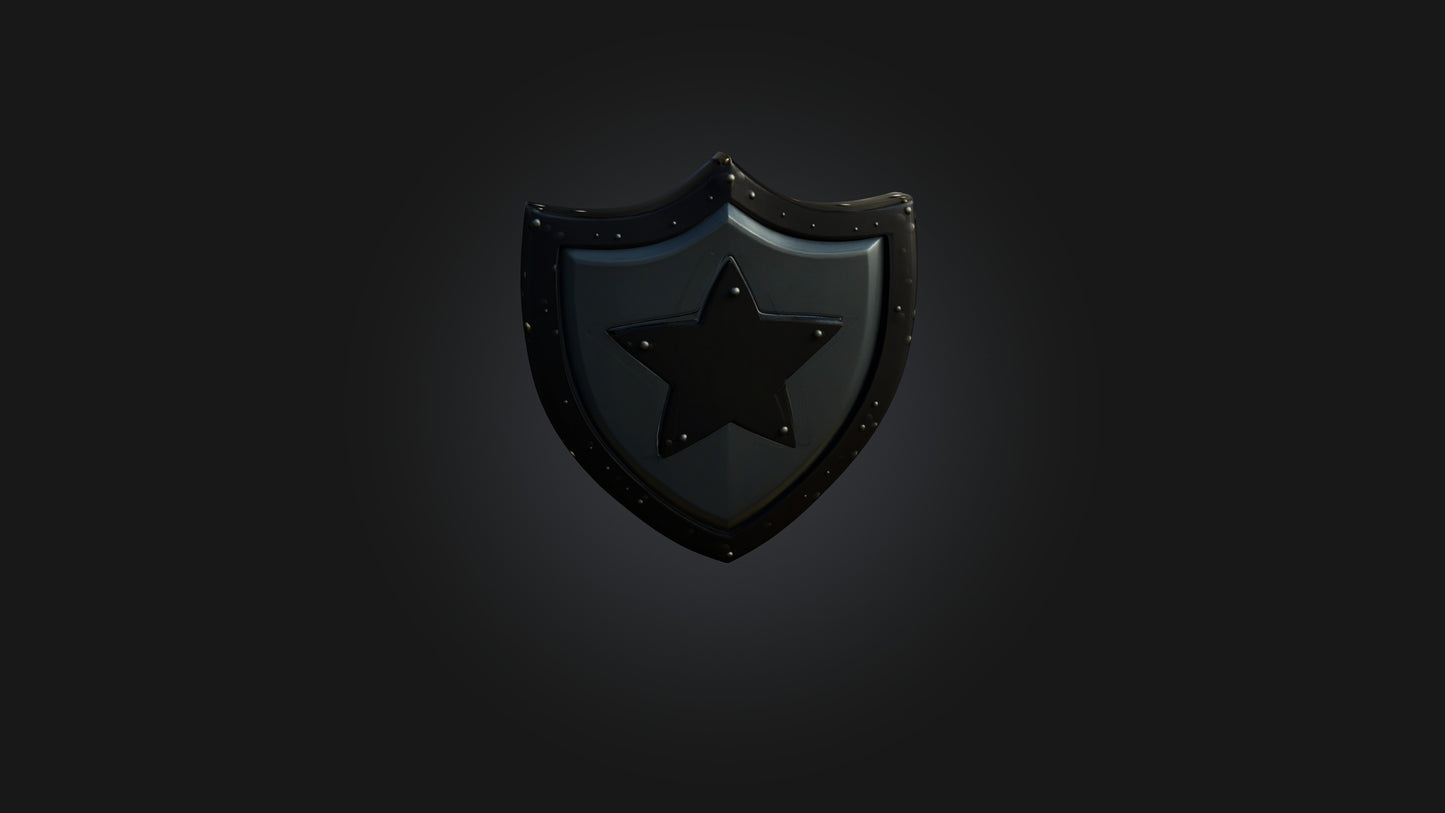 Cartoon Shield 3D model