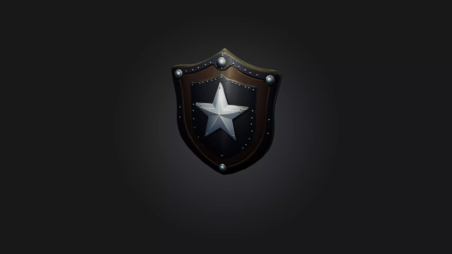 Cartoon Shield 3D model