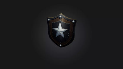 Cartoon Shield 3D model