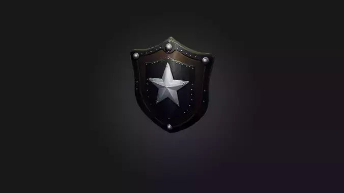 Cartoon Shield 3D model