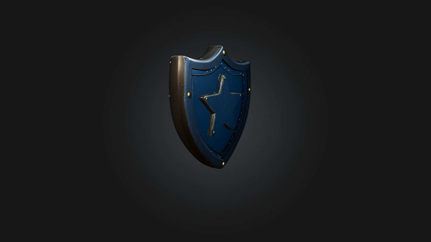 Cartoon Shield 3D model